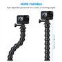 Sametop Fixation Pince Jaws Clamp Flexible Bras de Serrage Support Mâchoires Col de Cygne Compatible avec GoPro Hero 13 12 11 10