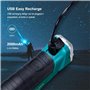 KLARUS Lampe de travail LED 550 lumens rechargeable, rotation à 180 ° + pliable à 180 °, 7 modes Lampe de poche LED pour réparat