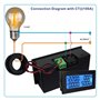 Voltmètre Ampèremètre AC 0~20A 60~500V Affichage numérique Wattmètre Testeur de Fréquence
