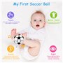 Ballery Jouets D'éveil Bebe 0 3 6 12 Mois, Football Noirs et blancs Jouet de Peluche Hochets Haltère Cadeau pour Bebe Garçon Fil