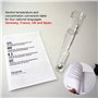 Notimin pese Alcool 3 pcs Alcoomètre 0-100 Vol%+ Éprouvette graduée en Verre+ Brosse (Mode d'emploi en français) pour Mesurer la