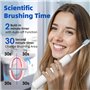 Vexloria Brosse à Dent Électrique Soniques, Brosse a Dent Electrique Adulte Enfant avec 6 Têtes de Brosse, 5 Modes et Minuterie,