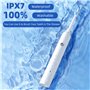 Vexloria Brosse à Dent Électrique Soniques, Brosse a Dent Electrique Adulte Enfant avec 6 Têtes de Brosse, 5 Modes et Minuterie,