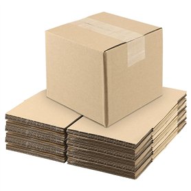 PINGEUI Lot de 20 boîtes carrées en carton ondulé de 15 x 15 x 15 cm pour envoi