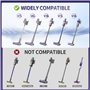Laymi Brosse aspirateur pour Dyson V7 V8 V10 V11 V15 avec lumières LED pour tapis et sols durs Roues plus lisses Rouleau turbo-b