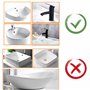 Noir Robinet de Salle de Bain,Noir Mat Mitigeur Lavabo Acier Inoxydable,Robinet de Lavabo avec Eau Froide Chaude Disponible,avec