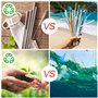 Gvolatee Paille Inox Reutilisable 12 Pcs (6 Droites + 6 Courbées), Pailles Bubble Tea 21cm avec 2 Brosses de Nettoyage, Paille M