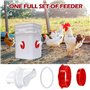 BYZESTY Mangeoire Poules 6 Ports, 6 Pièces Mangeoire Poules, DIY Mangeoire À Volaille Gravité Kit, Mangeoire Poule Automatique, 