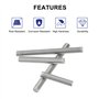 sourcing map Tige Filetée M5x50mm Acier inoxydable 304 entièrement filetée tige Ton argent goujons 20pcs
