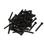 sourcing map 50pcs M2x15mm Vis à tête hexagonale six pans creux boulon Alliage d'Acier vis Moletée Noir