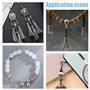 PandaHall Lot de 200 Perles Separateurs/Intercalaires en Alliage Couleur Argent Antique Flocon De Neige 4x1,5mm