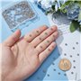 PandaHall Lot de 200 Perles Separateurs/Intercalaires en Alliage Couleur Argent Antique Flocon De Neige 4x1,5mm