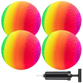 MIC MICSOA Playground Balls Kickballs 8.5" Rainbow Playground Balls pour enfants et adultes