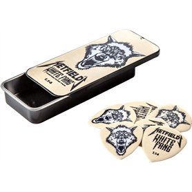 Jim Dunlop Boîte de 6 médiators guitare James Hetfield White Fang 1