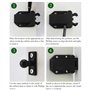 LanYing 8 Pièces Loquets à Libération Tactile Loqueteau Pousse Lache Loquets de Porte Non Magnétiques pour Placard Meubles Porte