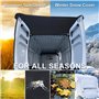 JUTTAUTO T5 Auvent de porte arrière de grange en tissu Oxford 210D robuste grande taille imperméable protection solaire pour tra