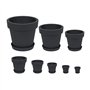 Pot de Fleur avec Soucoupe en Plastique Lofly, Classique, 50 cm diam, Anthracite