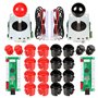 EG STARTS 2 Pièces de Kit de Jeu d'Arcade USB Pc Joystick pour Mame Jeu DIY USB Encoder + 2x 5Pin 8 Way Stick + 20 Boutons Push