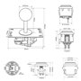 EG STARTS 2 Pièces de Kit de Jeu d'Arcade USB Pc Joystick pour Mame Jeu DIY USB Encoder + 2x 5Pin 8 Way Stick + 20 Boutons Push 