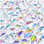 108 Pièces AB Gemmes Acrylique Clair Strass Cristal à Coudre, Rhinestone à Coudre Boutons en Cristal Flatback pour Vêtements Rob