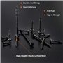 Rustark 390 pièces #7 Vis à bois à filetage épais pour cloison sèche avec clé Phillips Noir Oxyde Finsh Finsh Kit d'assortiment 