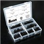 Rustark 390 pièces #7 Vis à bois à filetage épais pour cloison sèche avec clé Phillips Noir Oxyde Finsh Finsh Kit d'assortiment 