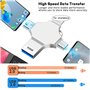 uvervint Clé USB 512Go 4 en 1 Cle USB Grande Capacité Pen Drive 512Go Clef USB 3.0 pour Photo/Vidéo/iOS/Android/PC/Tablet, Argen