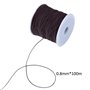 100 mètres 0,8 mm Fil élastique pour fabrication de bijoux Bracelet Artisanat Noir