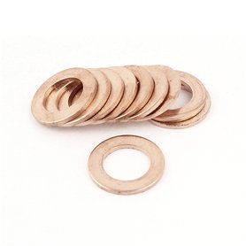 sourcing map 10pcs Joint Cuivre 12mmx20mmx1.5mm Rondelle cuivre Plat Joint Attaches