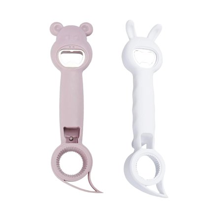 Dryxog 2 pièces Kit Décapsuleur Easy Jar Ouvre-Bocaux Multifonctions 4 en 1 Ouvre-Boîte Manuel Décapsuleur Bouteille Bière Tire-
