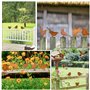 ZYEKIU 5 Pièces Oiseaux Decoratifs Decoration Jardin Exterieur Deco Exterieur Patine Rouille Naturelle Déco Jardin Métal Rouillé