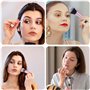 ZYEKIU 10 Pièces Set Pinceaux Maquillage, Pinceaux Maquillages Portable, Kit Pinceaux Maquillages Voyage, Pinceau Maquillage Mul