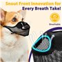 ZYEKIU Muselière pour Chien Empêche de Mâcher/Manger/Mordre - Couvre Muselière Respirante, Muselières pour Chiens Réfléchissante
