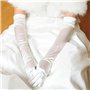 ZYEKIU 2 Pcs Gants Longs Femme Satin Opéra Classique Fête Longs Élégants, Gants Accessoire Valentin Moufles, Années 1920 Style p