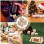ZYEKIU 12 Pièces Dés en Bois Cubes Jeu 6 Faces Grand Cube, 25 mm et 30 mm Gros Dés en Bois Naturel, Robustes et Légers, pour Le 