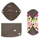 ZCOINS Lot de 4 protège-slips réutilisables pour femme serviette hygiénique lavable Petit format 18 cm