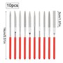 Lot de 13 limes en métal de qualité supérieure - Limes d'atelier semi-rondes - Limes en bois de qualité supérieure - Râpe en boi