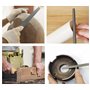 Lot de 13 limes en métal de qualité supérieure - Limes d'atelier semi-rondes - Limes en bois de qualité supérieure - Râpe en boi