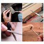 Lot de 13 limes en métal de qualité supérieure - Limes d'atelier semi-rondes - Limes en bois de qualité supérieure - Râpe en boi