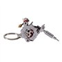 Portable en alliage de zinc en métal mini tatouage machine porte-clés pendentif tatouage dispositif ornement
