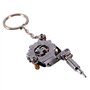 Portable en alliage de zinc en métal mini tatouage machine porte-clés pendentif tatouage dispositif ornement
