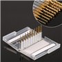 Yosoo Carbure de titane pour revêtement 1 mm 1,5 mm 2 mm 2,5 mm Kit de 3 mm pour gravure de forets d'extrémité, paquet de 10