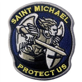 Tactique Saint Michael Protégez-nous Militaire moderne Brodé Fastener à Crochet et Boucle Patch