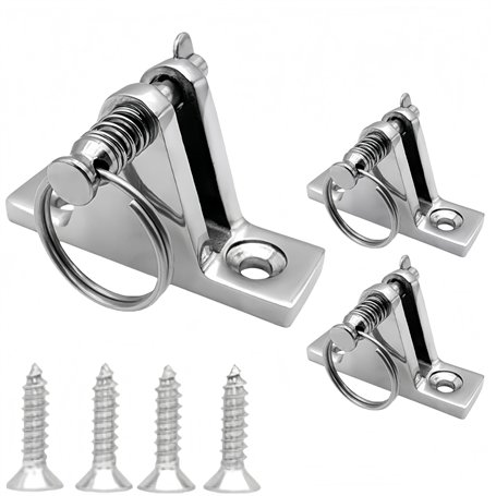 HJYDGJ Lot de 2 charnières pivotantes pour bateau en acier inoxydable - Pour bateau