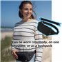 HJYDGJ Sac banane noir pour homme et femme - Petit sac banane - Avec sangle d'extension, Noir , Sac banane