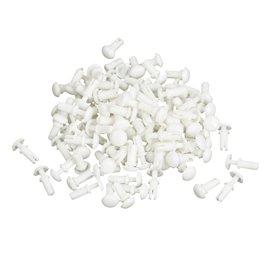 sourcing map 100pcs attaches Nylon blanc Fix Rivet 3