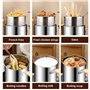 Friteuse 3L, Afenau 15CM Filtre Huile Friteuse avec Passoire et Couvercle, 304 Inox Poêle à Frire, Marmite à Friteuse avec Toute