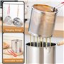 Friteuse 3L, Afenau 15CM Filtre Huile Friteuse avec Passoire et Couvercle, 304 Inox Poêle à Frire, Marmite à Friteuse avec Toute