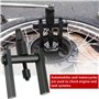 CHANG QI Kit d'extracteur de roulement de moto de 10 pièces, outil de démontage de roulement intérieur de moto de 8 à 25 mm, kit