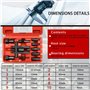 CHANG QI Kit d'extracteur de roulement de moto de 10 pièces, outil de démontage de roulement intérieur de moto de 8 à 25 mm, kit